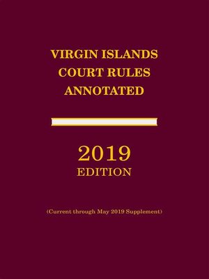 cover image of Virgin Islands Court Rules Annotated